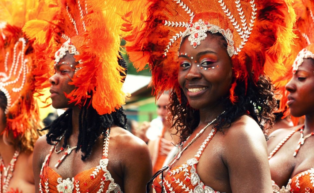 Carnival is a major celebration throughout the African Diaspora. Ladies participating in Carnival in Trinidad. (Google Images)