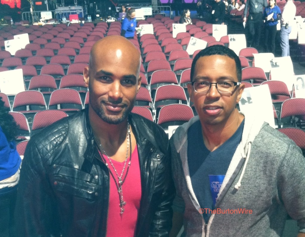 2013 Soul Train Awards producer Boris Kodjoe with The Burton Wire's contributing writer Patrick Mamou. (Photo Credit: The Burton Wire)