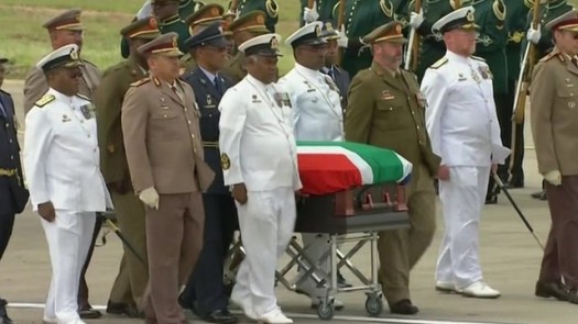 The body of anti-Apartheid activist and South Africa's first black president arrives in his childhood home of Qunu. (Photo Credit: Google Images)