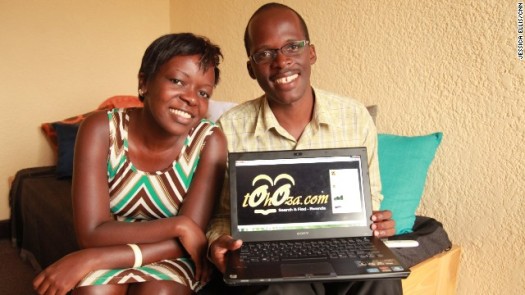 Siblings Chance Tubane and Patience Nduwawe are the founders of Tohoza, Rwanda's 'Craigslist'.  (Photo Credit: CNN)