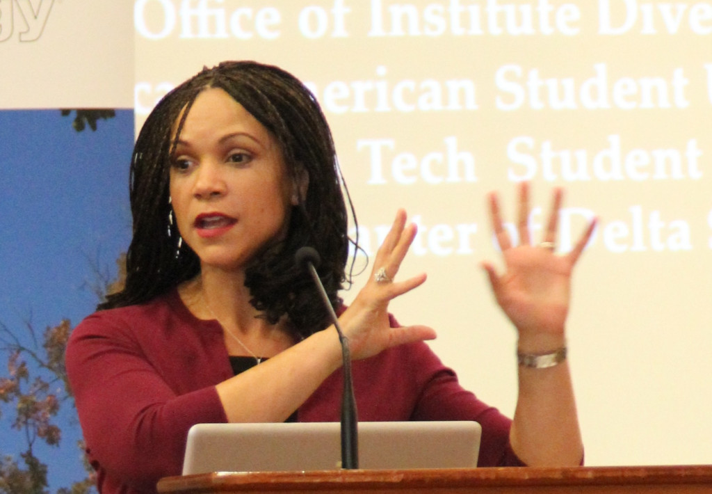 Dr. Melissa Harris-Perry discusses education and social change at Georgia Tech.  (Photo Credit: TJ Funso/TJ Photography)