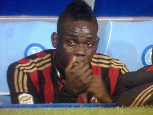 AC Milan soccer player Mario Balotelli was reduced to tears after being called racist names. (Photo Credit: Google Images)