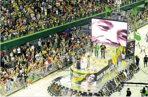 Reggae music was honored during a carnival celebration held in Florianopolis.  (Photo Credit: Jamaica Observer)