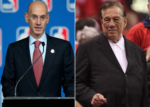 NBA commissioner Adam Silver and ousted L.A. Clippers owner Don Sterling. (Photo Credit: Google Images)