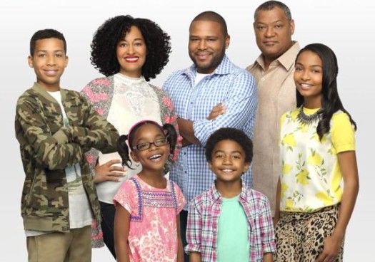 The cast of ABC's new show 'Black-ish' starring Anthony Anderson, Tracee Ellis Ross and Laurence Fishburne.  (Photo Credit: ABC)