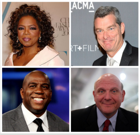 Oprah Winfrey, Antony Ressler, Magic Johnson and Steve Ballmer are engaged in a bidding war for the embattled L.A. Clippers. (Photo Credits: Google Images)