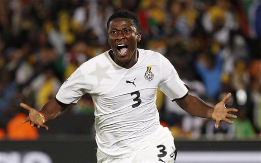 Striker Asamoah Gyan of Ghana's official 2014 World Cup squad. 