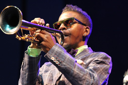 Grammy award-winning trumpeter Roy Hargrove plays at Atlanta Jazz Festival. (Photo Credit: Robb D. Cohen)