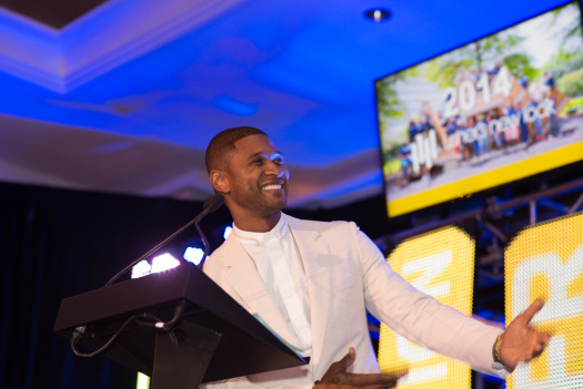 R&B music icon Usher speaks at Usher New Look Foundation luncheon at the St. Regis in Atlanta, Ga.  (Photo Credit Joni Heart)