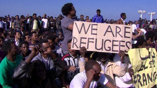 Eritreans and Sudanese march for human rights in Israel. (Photo: Google Images)