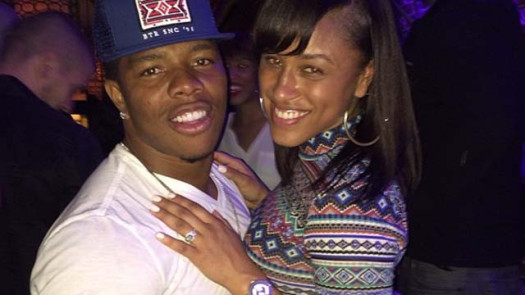 Former NFL star player Ray Rice and wife Janay Palmer Rice.  (Photo Credit: Google Images)