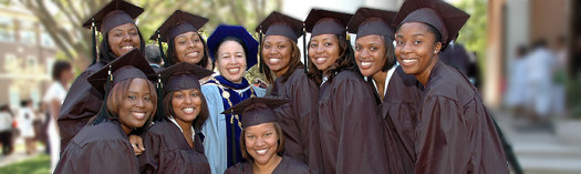 Spelman College students with President Beverly Daniel Tatum. (Photo Credit: Spelman.edu)