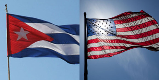 Flags of the United States and Cuba. (Google Images)