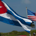 Cuba and US flags